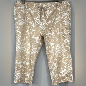ELISABETH by LIZ CLAIBORNE Tan & White City Safari Cargo Pants 24P